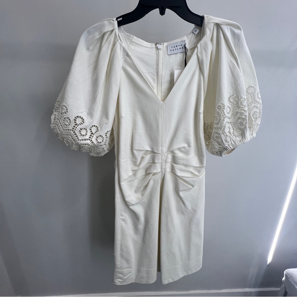 Tanya Taylor Lacey Dress Chalk